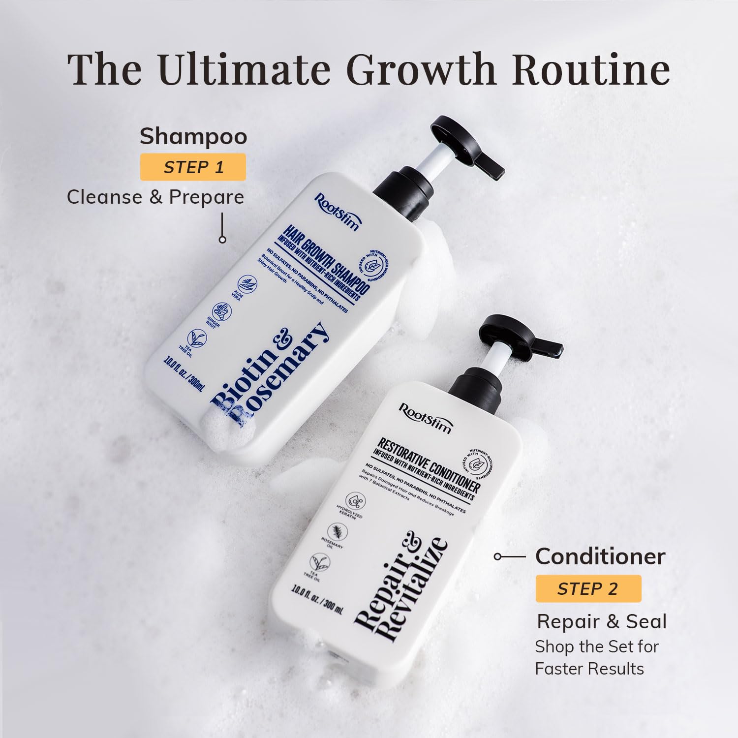Lavender Biotin & Rosemary Shampoo for Hair Growth: Hair Loss Shampoo for Thinning Hair Infused with Natural Nutrient Rich Ingredients for Hair thickening Sulfate Free 10 fl oz