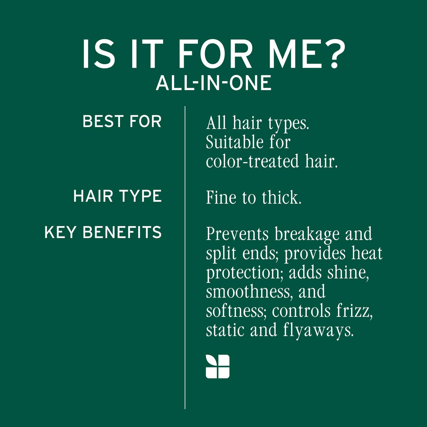 Dark Slate Gray Biolage All-In-One Multi-Benefit Spray - Leave-In Treatment, Heat Protectant, Shine, Frizz Control, For All Hair Types, Coconut Oil, Vegan & Paraben-Free, 1 Fl Oz, Packaging may vary