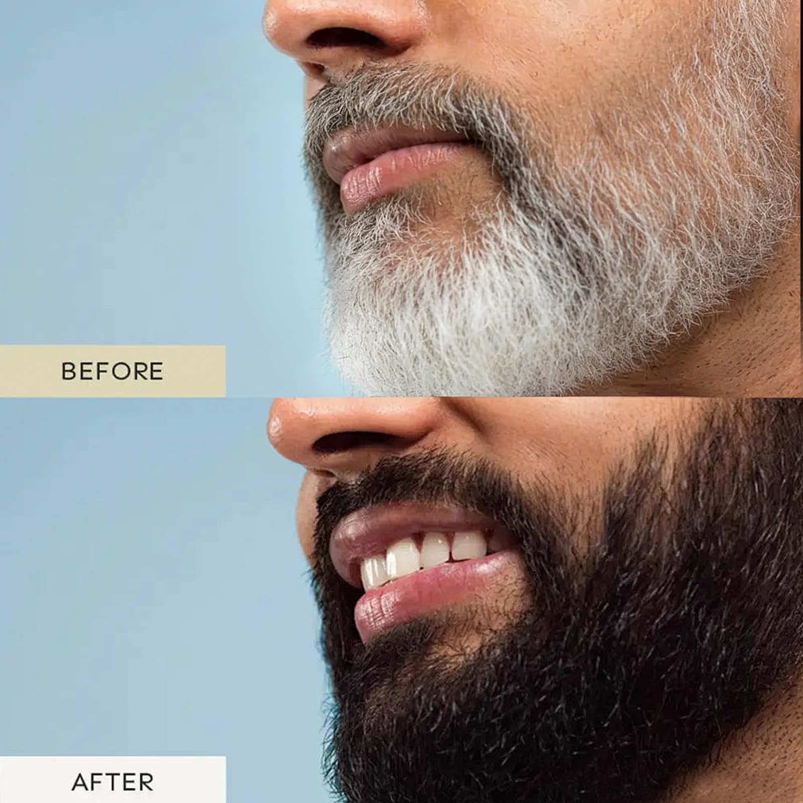 Light Steel Blue Beard Dye For Men, 10-Minute Instant Gray Coverage, 3 in 1 Black Mens Beard & Mustache Dye Shampoo with 4-6 Weeks Lasting Color, Nourishing with Argan Oil & Noni Fruit, No-Mess Application 6.76 Fl Oz
