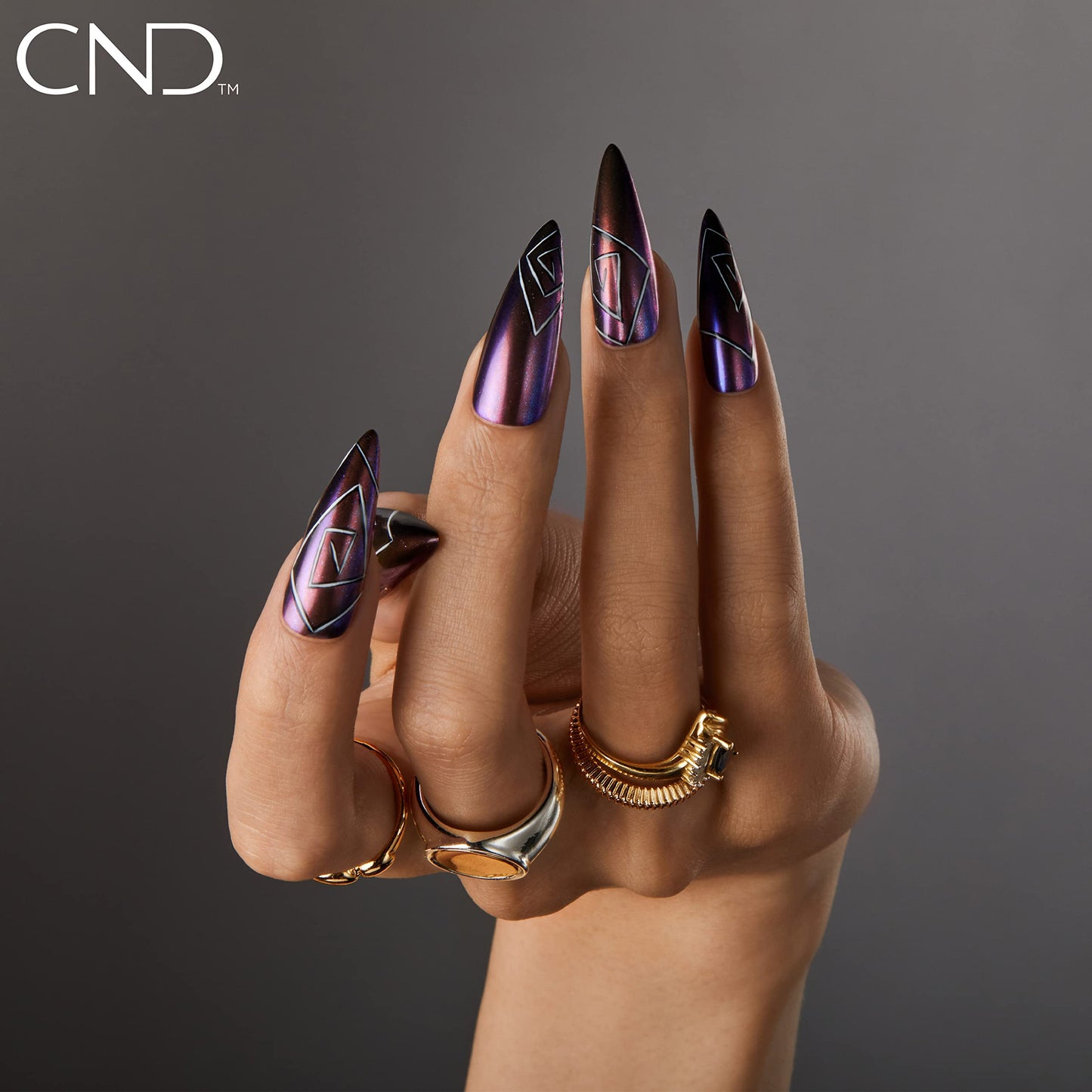 Dark Slate Gray CND Vinylux Longwear Metallic Nail Polish, Gel-like Shine & Chip Resistant Color, 0.5 Fl Oz