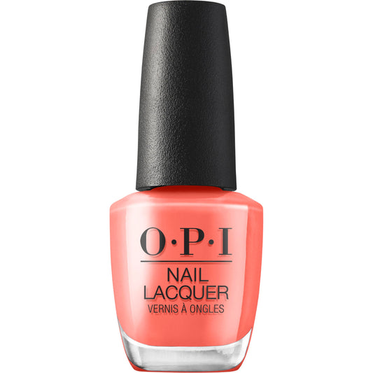 White Smoke OPI Nail Lacquer Shrimp Cocktail | Opaque Medium Warm Sunset Orange Crème Chip Resistant Nail Polish | The New OPIcons Collection | Spring 2026