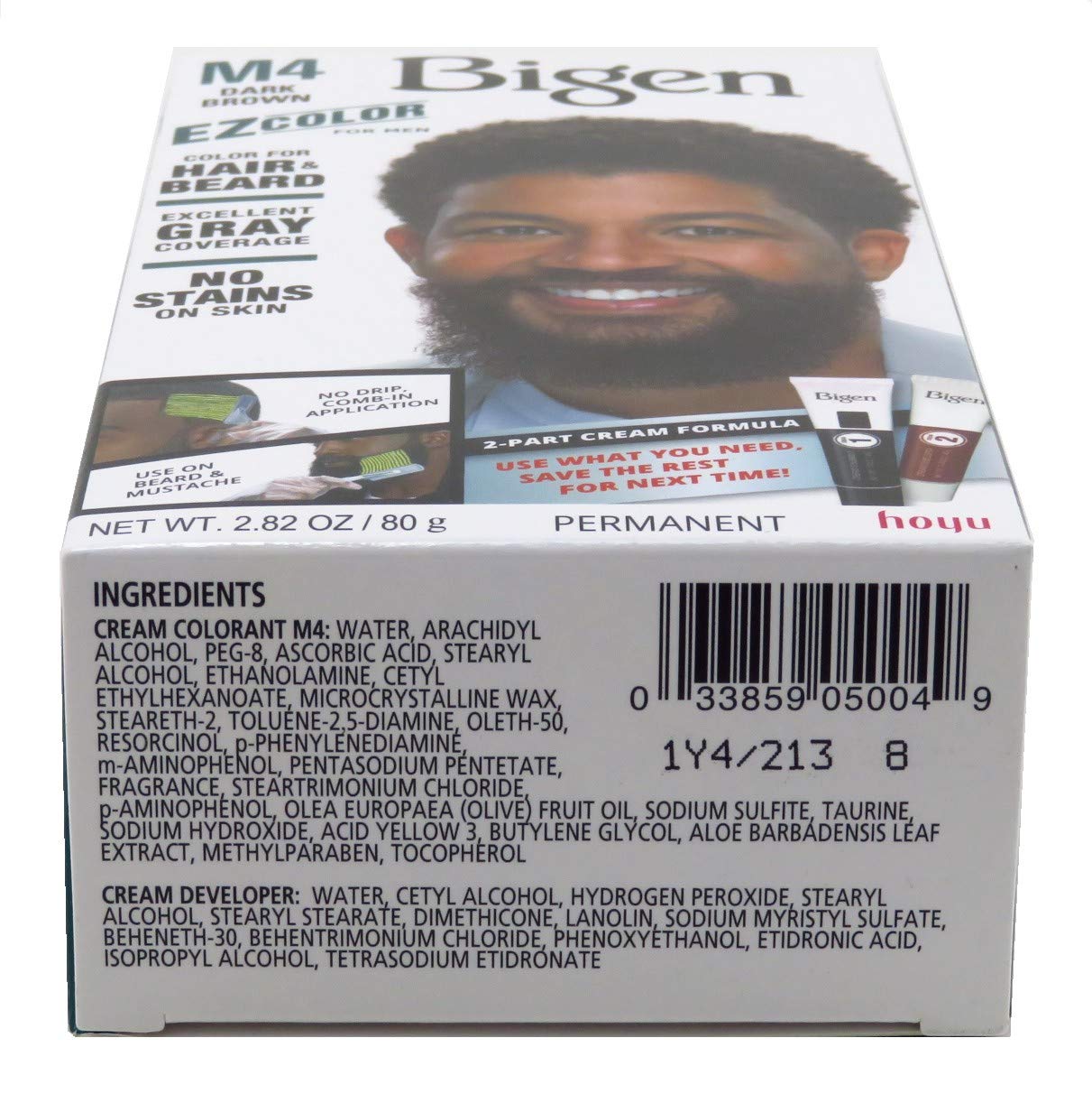 Dark Gray Bigen Ez Color For Men M4 Dark Brown Kit (Pack of 6)