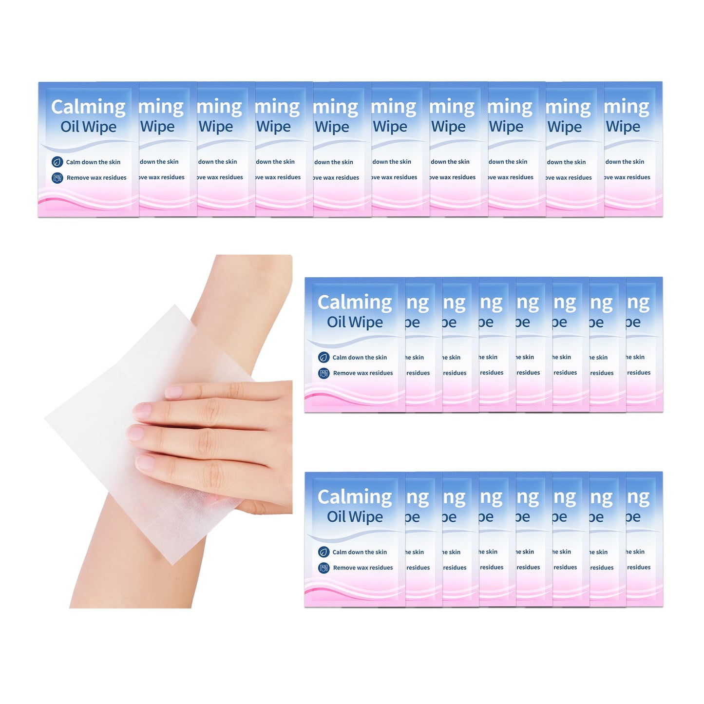 White Smoke LaWink Post Wax Wipes 26PCS, After Waxing Calming Oil Wipes, Remover for the Skin Wax, After Wax Care, Wax Residue Remover for Skin For Home and Salon for Facial Body Skin Care