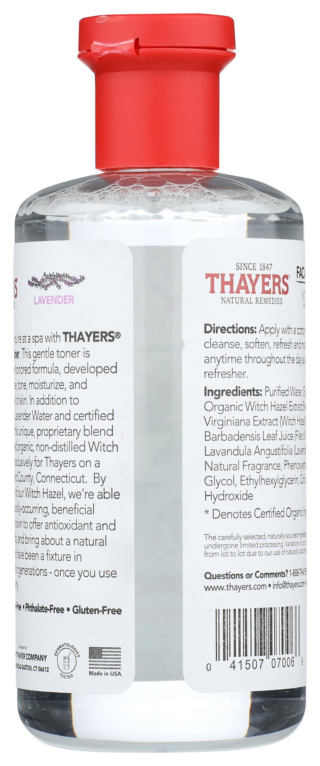 White Smoke THAYERS Lavender Witch Hazel Toner, 12 FZ
