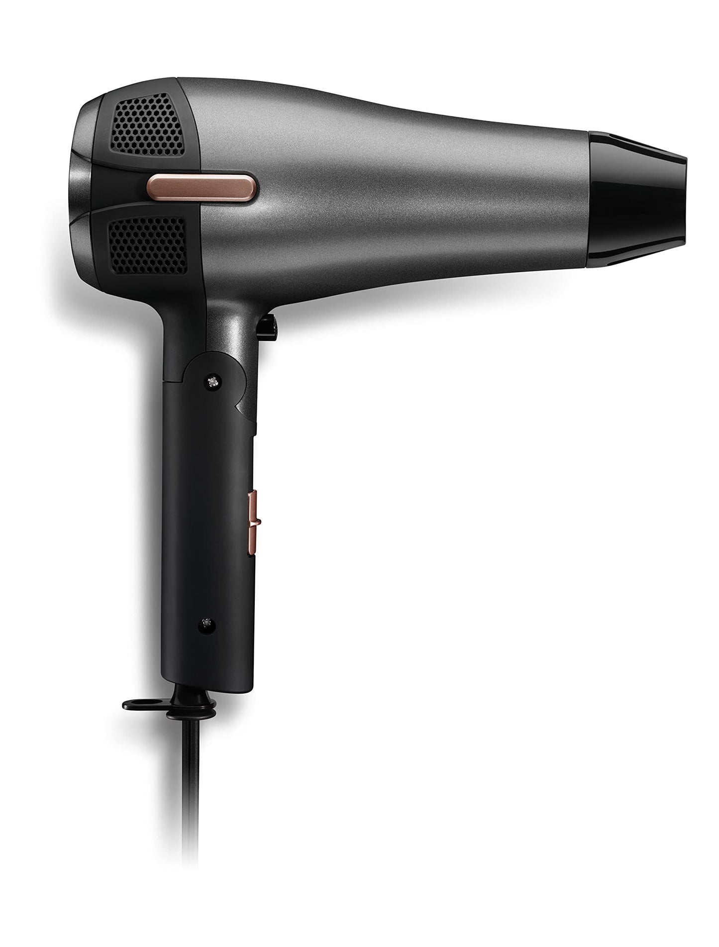 White Smoke Andis 80280 Fold-n-go 1875 Watt Ceramic Ionic Dryer, Retractable Cord, Lightweight with Professional Blowout Results, Quick Drying Blow Dryer, Black/Silver
