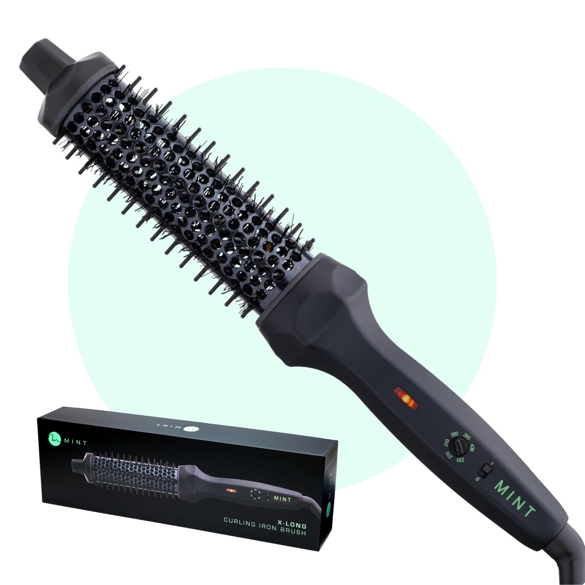 White Smoke MINT Thermal Curling Brushes (1.33 Inch)