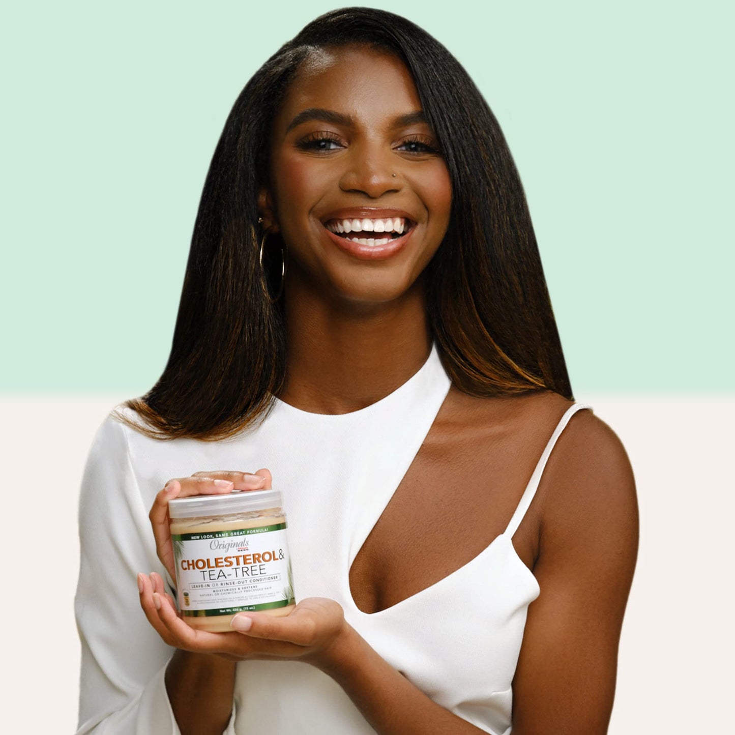 Light Gray Originals by Africa's Best Cholesterol Tea Tree Oil, Rinse-Out Plus Leave in Conditioner, Repair and Revitalize Damaged, Dry, Overprocessed Hair, 15 oz