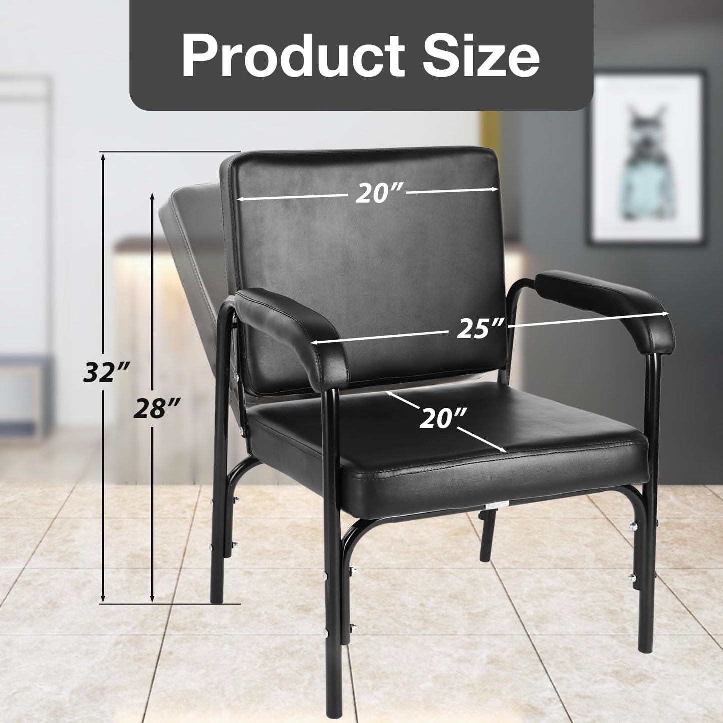Lavender WINEDYOUNG Shampoo Chairs Reclining Shampoo Chairs for Salon Barber Chair Hair Stylist Chair Auto Recline Salon Chair Spa Beauty Equipment for Hair Stylists, Tattoo Artists, Cosmetologists