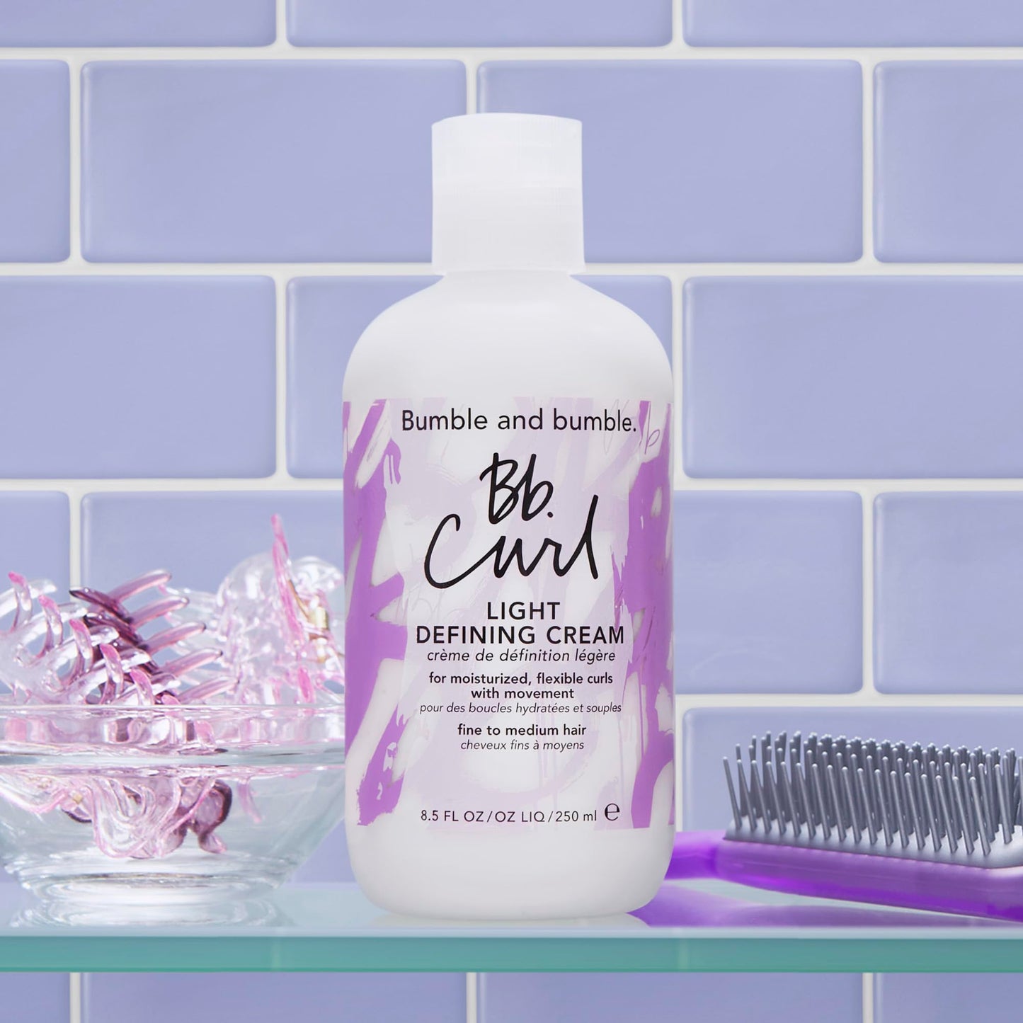 Light Steel Blue Bumble and bumble. Curl Defining Styling Cream | Moisture and Definition|Fine to Medium Curly, Wavy Hair | Anti Frizz | Hold and Shine | With Jojoba Avocado+ Coconut Oils | Standard Size, 8.5 Fl Oz