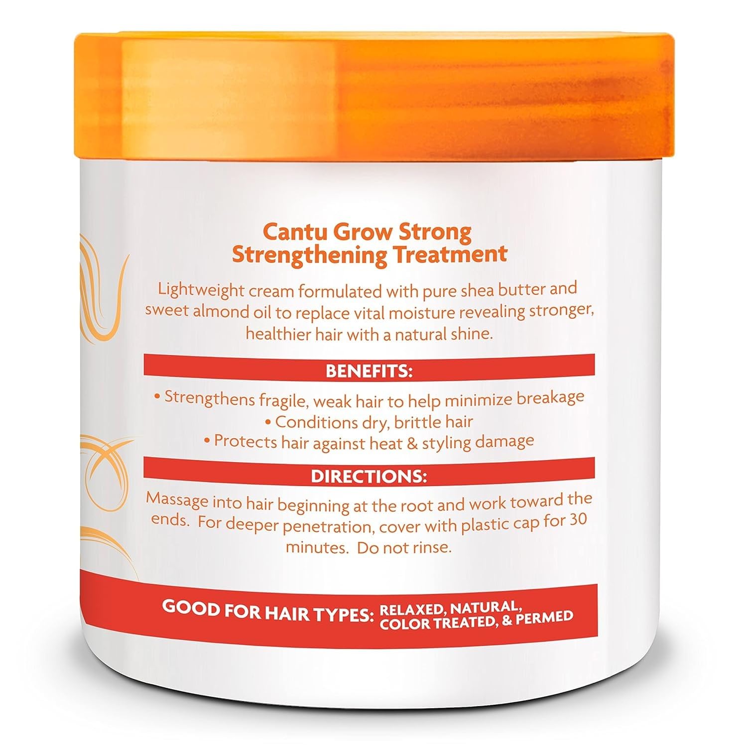 White Smoke Cantu Grow Strong Strengthening Treatment, 6 Ounce