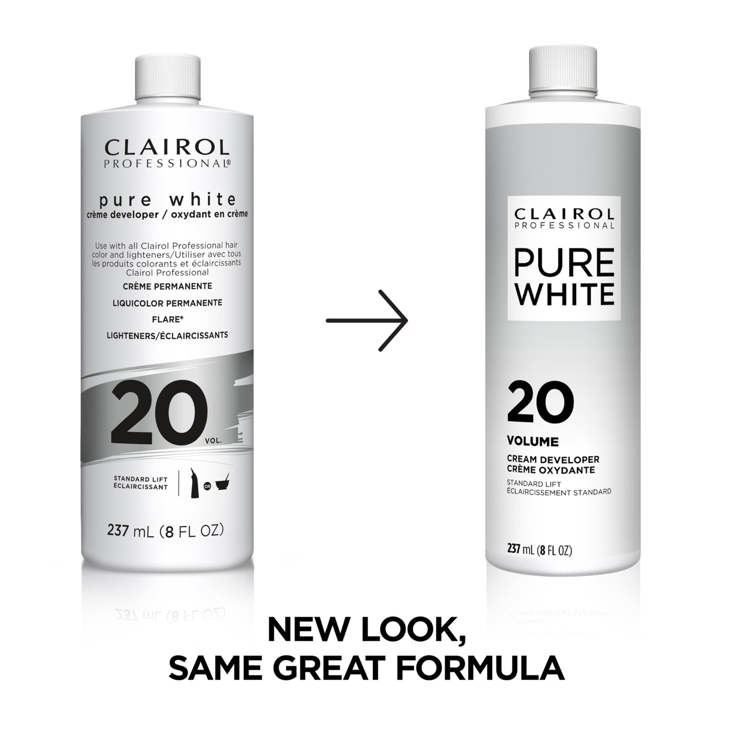 White Smoke Clairol Professional Pure White 20 volume Crème Developer, 16 oz (Pack of 1)