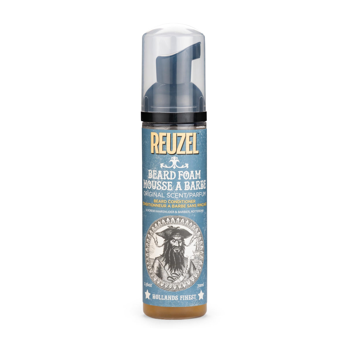 Dark Gray Reuzel Beard Foam, Reduces Beardruff And Itchy Skin, 2.36 Oz