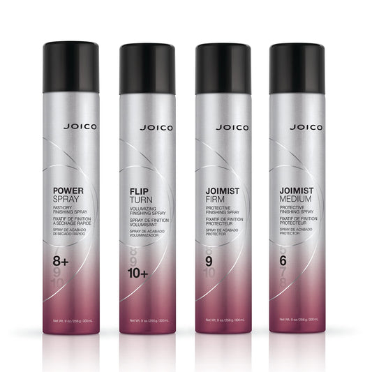 White Smoke Joico Flip Turn Volumizing Finishing Spray | For Most Hair Types | Humidity Protection | Hold Level 10+ | Protect Against Pollution & Harmful UV | Paraben & Sulfate Free | 72 Hour Hold | 300mL