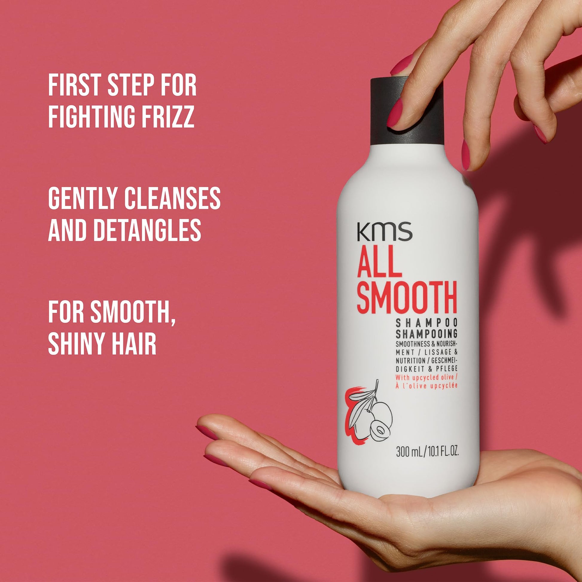 Maroon AllSmooth Shampoo, Frizz Control for Medium to Thick, Coarse Hair, 300ml