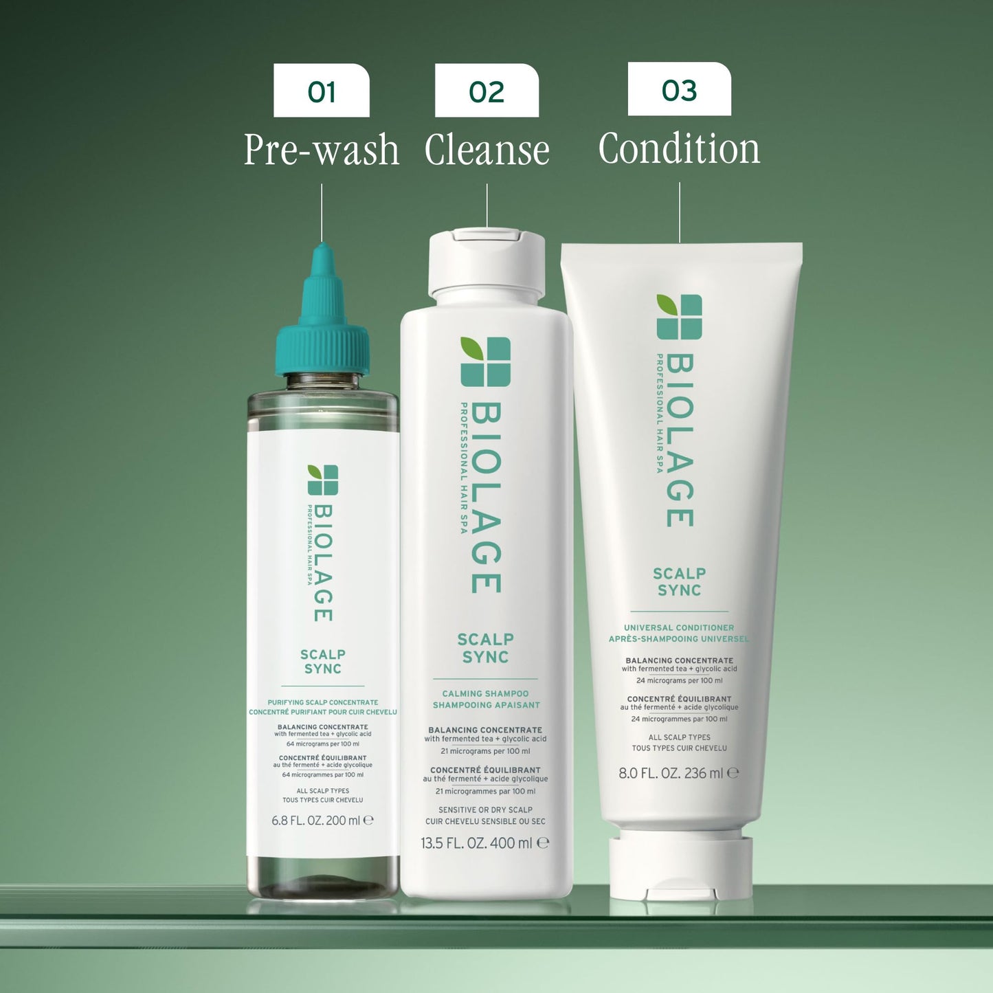 Dim Gray Biolage Scalp Sync Universal Conditioner - Nourishing & Hydrating for All Scalp Types, Lightweight Moisturizing & Conditioning, Fermented Tea Blend & Glycolic Acid, Vegan & Paraben-Free, 33.8 Fl Oz
