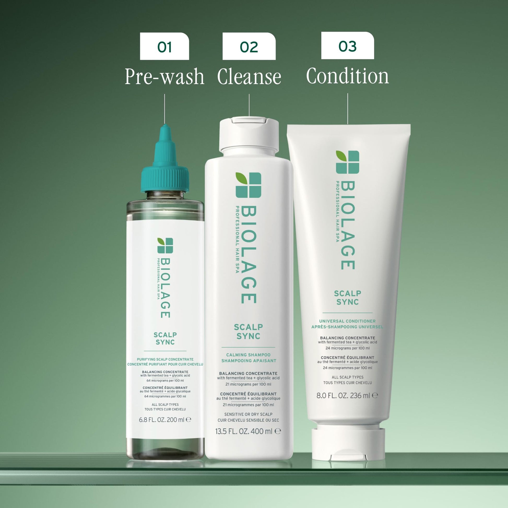 Dim Gray Biolage Scalp Sync Universal Conditioner - Nourishing & Hydrating for All Scalp Types, Lightweight Moisturizing & Conditioning, Fermented Tea Blend & Glycolic Acid, Vegan & Paraben-Free, 33.8 Fl Oz