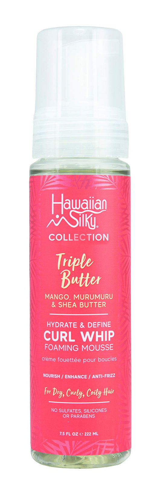 White Smoke Hawaiian Silky Collection Triple Butter Hydrate & Define Curl Whip Foaming Mousse (Pack of 1)