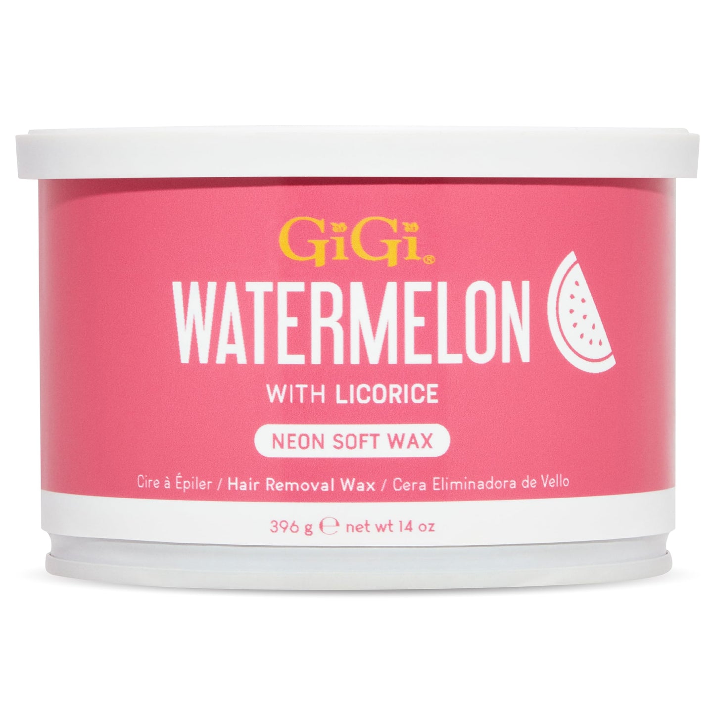 White Smoke Gigi Neon Soft Wax, Watermelon – Hair Removal Wax for Sensitive Skin & Body, Salon & At-Home Waxing for Women, 14 Oz