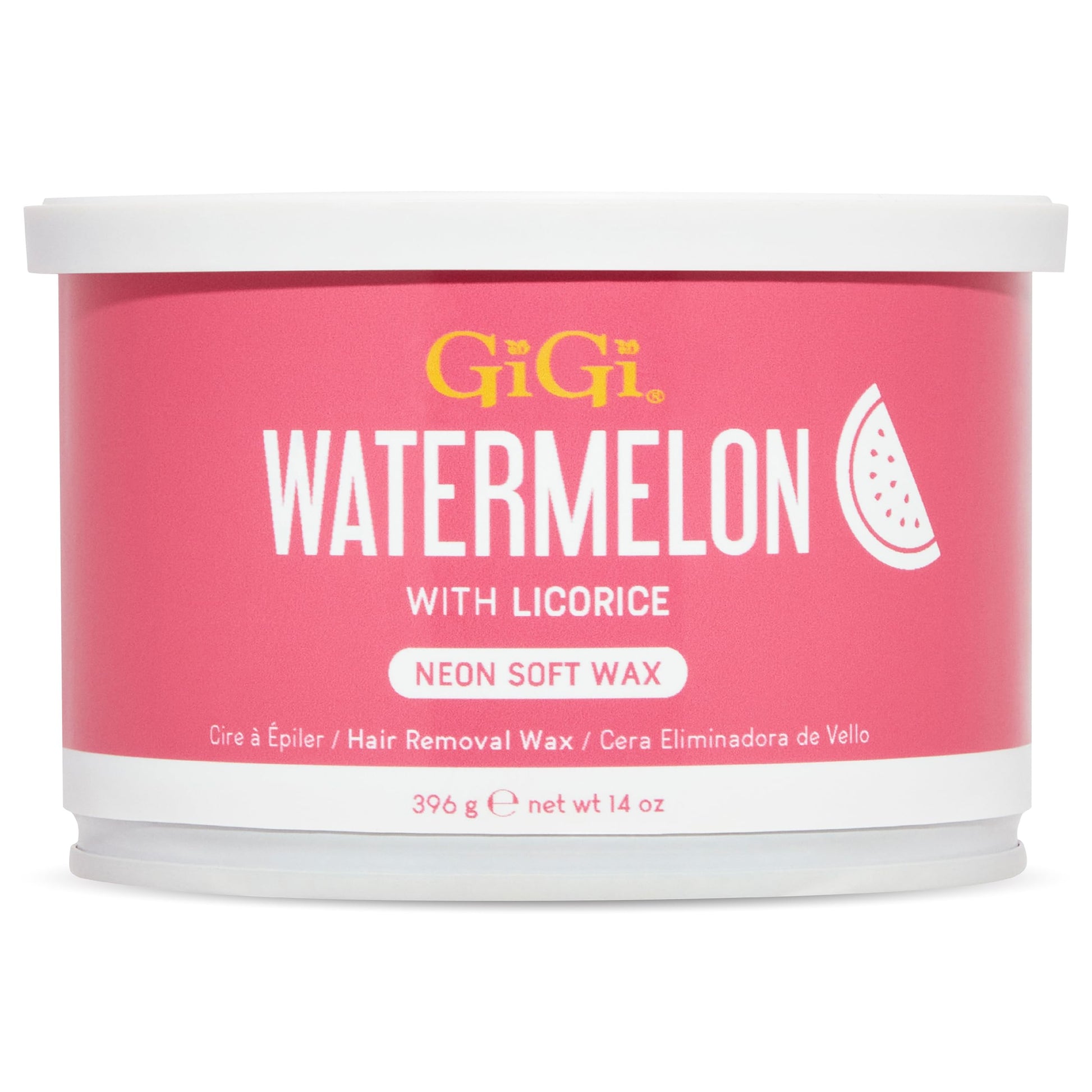 White Smoke Gigi Neon Soft Wax, Watermelon – Hair Removal Wax for Sensitive Skin & Body, Salon & At-Home Waxing for Women, 14 Oz