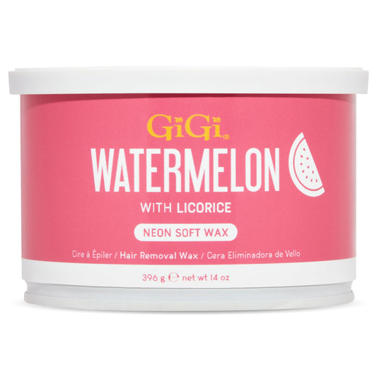 White Smoke Gigi Neon Soft Wax, Watermelon – Hair Removal Wax for Sensitive Skin & Body, Salon & At-Home Waxing for Women, 14 Oz