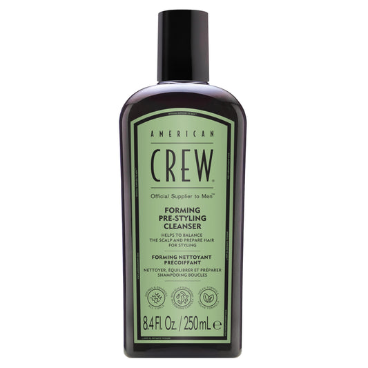 White Smoke AMERICAN CREW Men's Pre-Styler Forming Shampoo for Textured & Curly Hair, Anti-Frizz & Curl Defining, With Jojoba Oil, Vegan, 8.5 fl oz