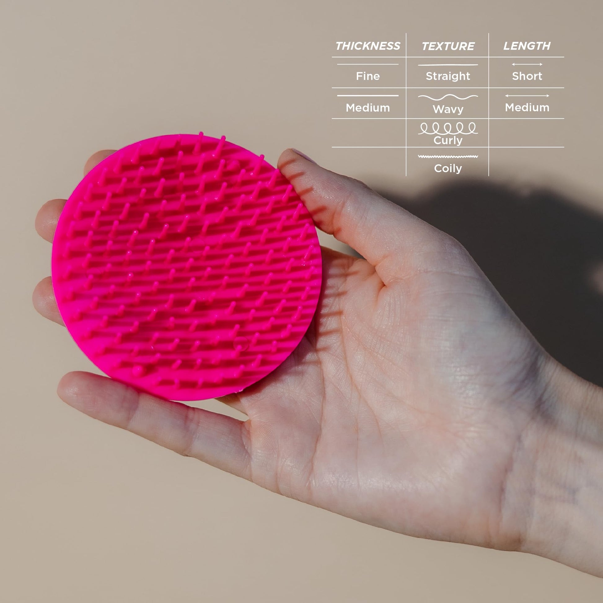 Dark Gray Denman (Pink) Scalp Massager and Detangling Hair Brush for Thick or Thin Hair, Curly or Straight Hair - use in the Shower or Bath - Head and Beard Scrubber - For Women and Men, D6