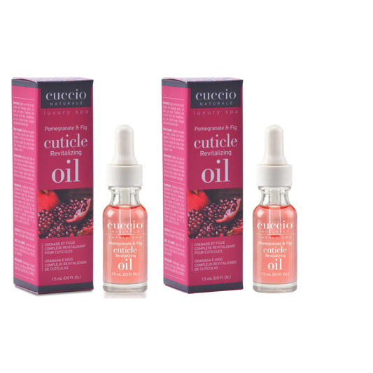 White Smoke Cuccio Pomegranate & Fig Cuticle Revitalizing Oil (0.5 oz, Pack of 2) – Hydrating Vitamin E Cuticle Treatment for Nourishing Nails & Skin