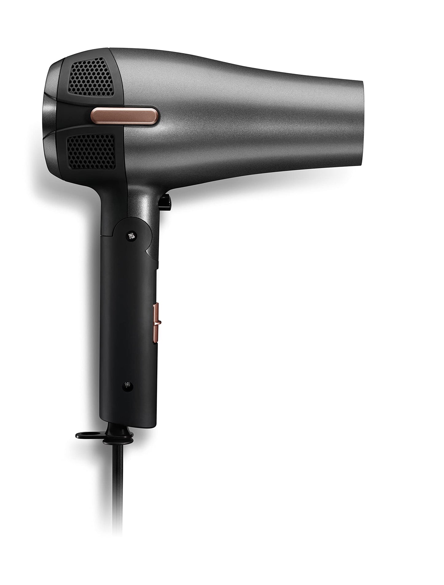 White Smoke Andis 80280 Fold-n-go 1875 Watt Ceramic Ionic Dryer, Retractable Cord, Lightweight with Professional Blowout Results, Quick Drying Blow Dryer, Black/Silver
