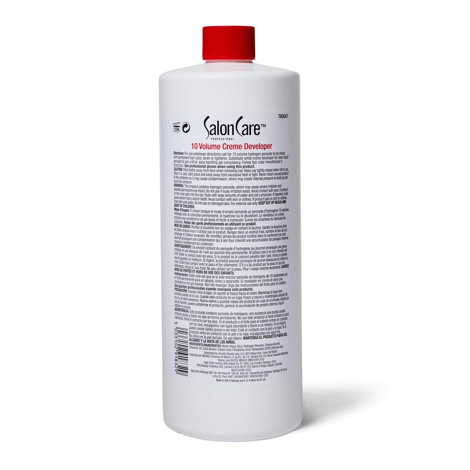 White Smoke Salon Care 10 Volume Creme Developer 32 Oz