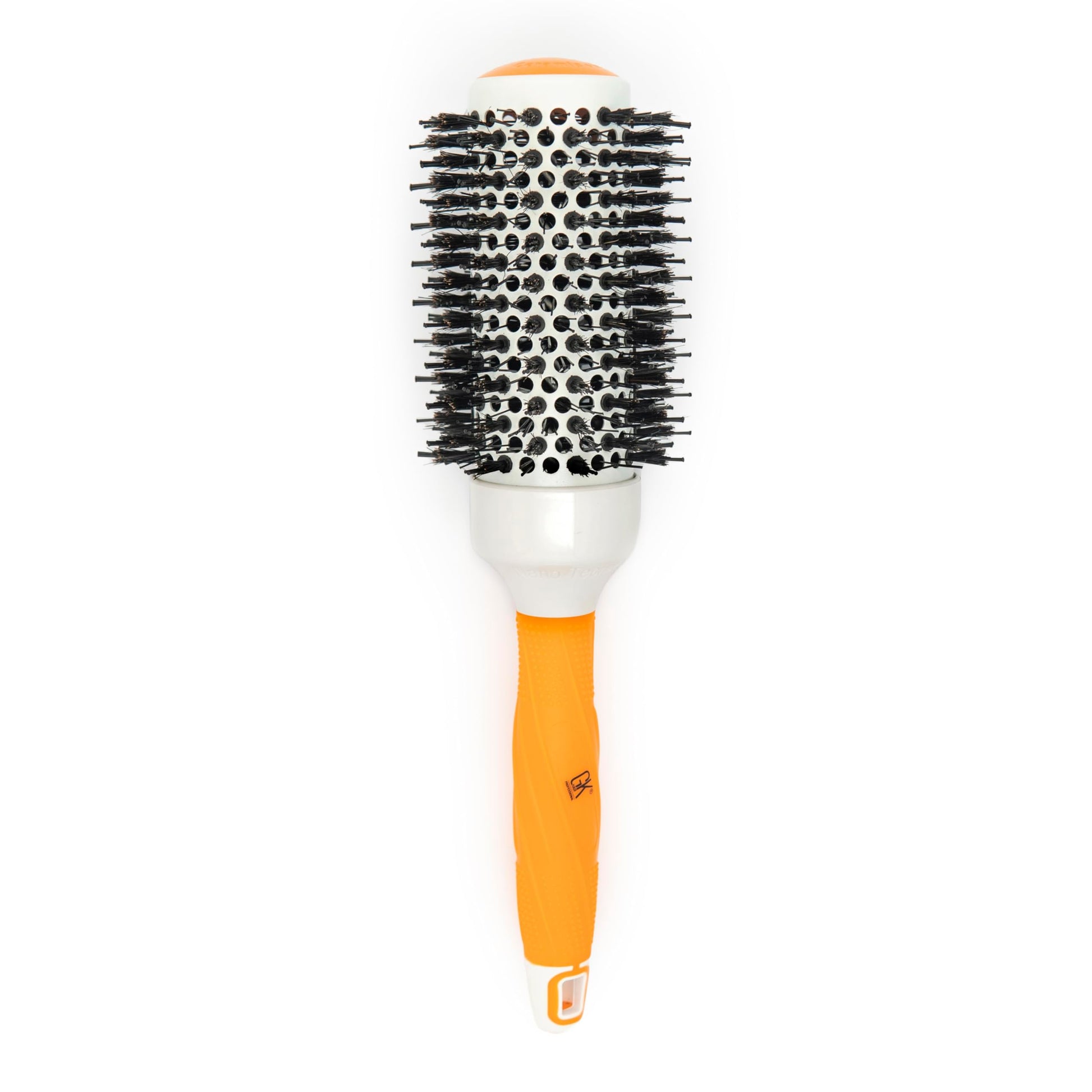 White Smoke GK HAIR Global Keratin Professional Large Thermal Extra Round Brush 43mm Ceramic Coated Barrel Anti Static Frizz Control Blow Drying Styling Detangling for Long Short Curly Tangle Straight Hair Unisex