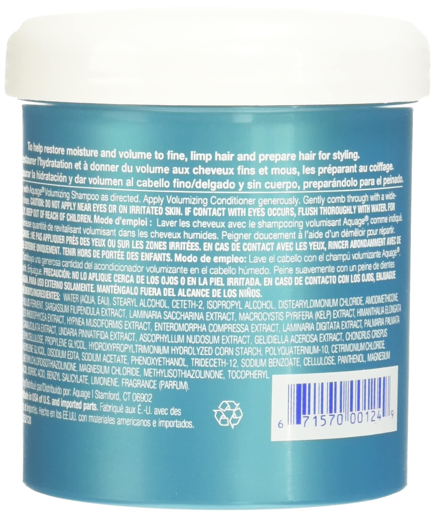 White Smoke Aquage SeaExtend Volumizing Conditioner for Women & Men - Color-Safe, Lightweight Volume Conditioner for Fine Hair - With AlgaePlex Marine Botanicals & Thermal-V Technology for Volume & Shine (16 oz)