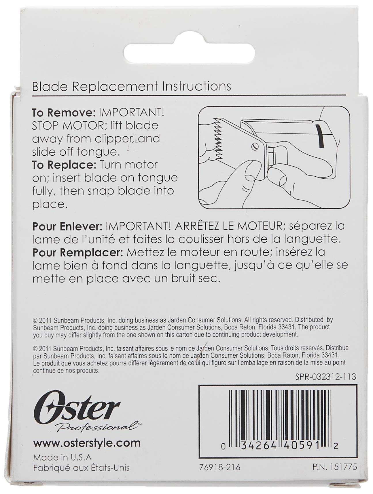 Light Gray Oster Classic 76 Star-TeqPower-Teq Replacement Blade Flattop T Model No. 76918-216