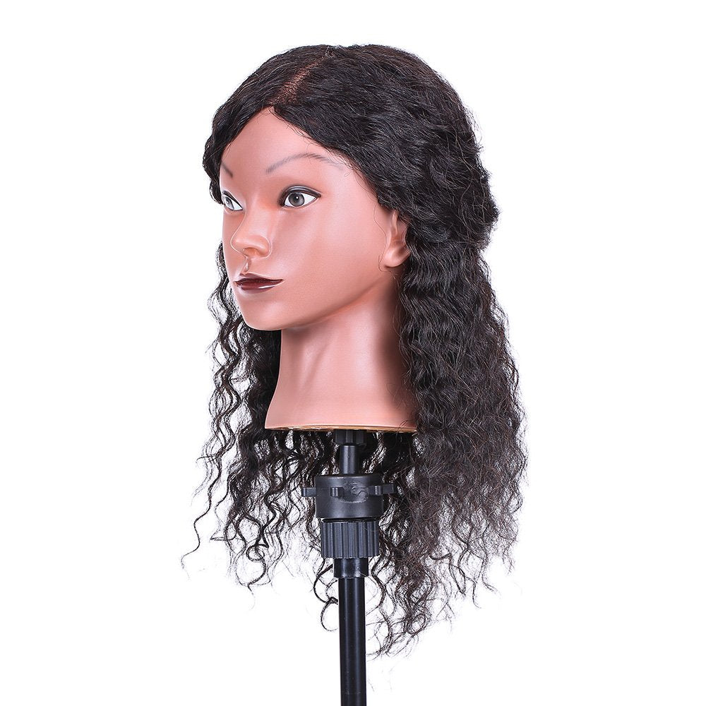 White Smoke Cosmetology Mannequin Head Hairdressing Training Head for Hair Styling Practice Hair Braiding Dummy Head (03#)