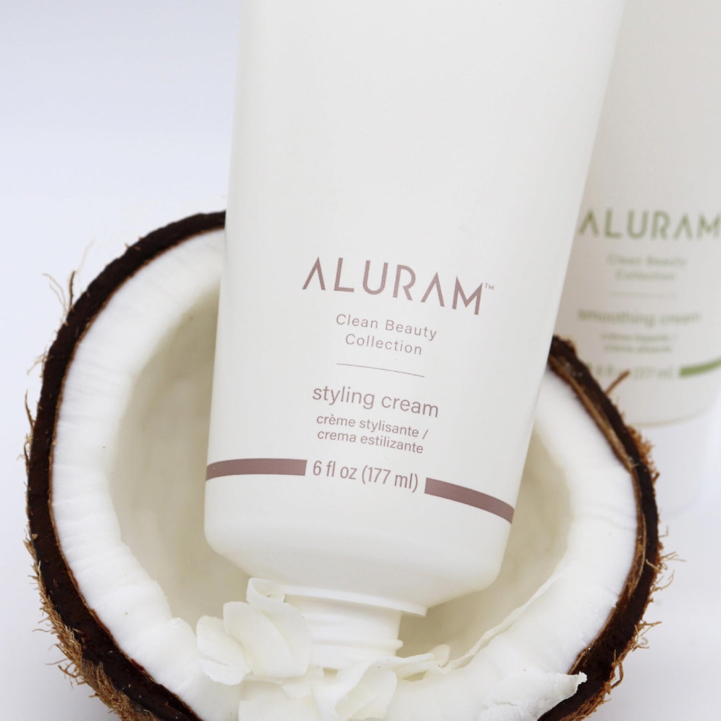 Lavender ALURAM Coconut Water Styling Cream Hydrating Pomade for All Hair Types, 6 Fl Oz