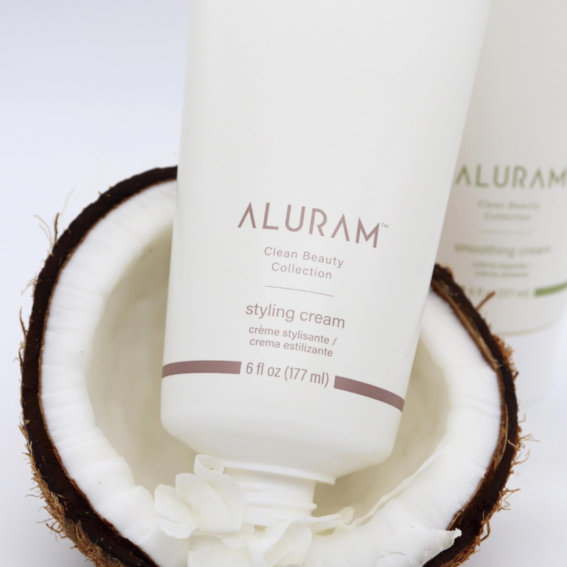 Lavender ALURAM Coconut Water Styling Cream Hydrating Pomade for All Hair Types, 6 Fl Oz