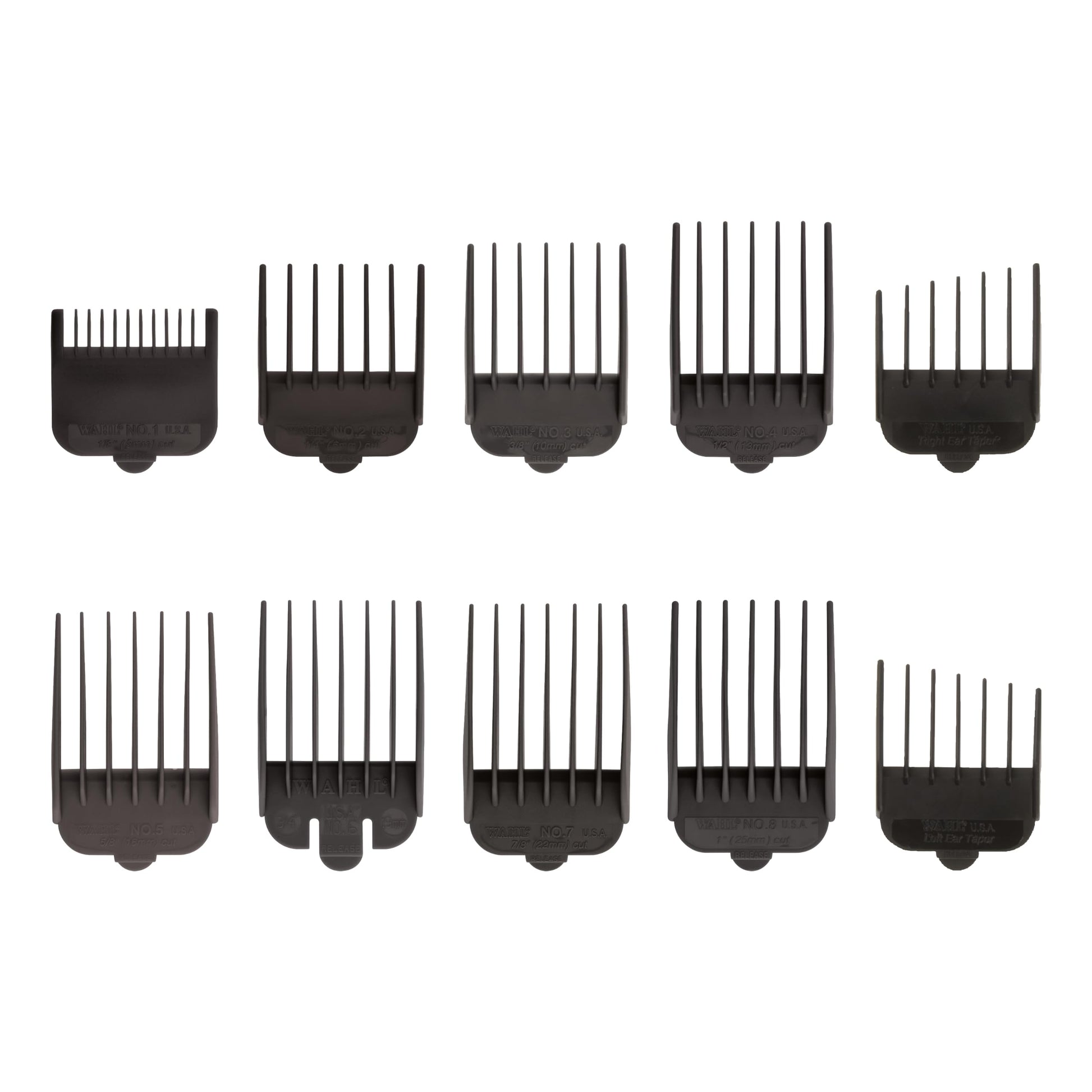 White Smoke WAHL Professional Animal Attachment Guide Comb 10-Pack Grooming Set (Fits only with Wahl's Show Pro Plus, Color Groom, Stable Grip, Iron Horse, Pro Ion, U-Clip, & Deluxe U-Clip Clippers) (3173-500)