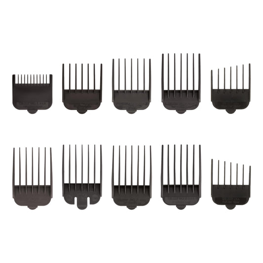 White Smoke WAHL Professional Animal Attachment Guide Comb 10-Pack Grooming Set (Fits only with Wahl's Show Pro Plus, Color Groom, Stable Grip, Iron Horse, Pro Ion, U-Clip, & Deluxe U-Clip Clippers) (3173-500)