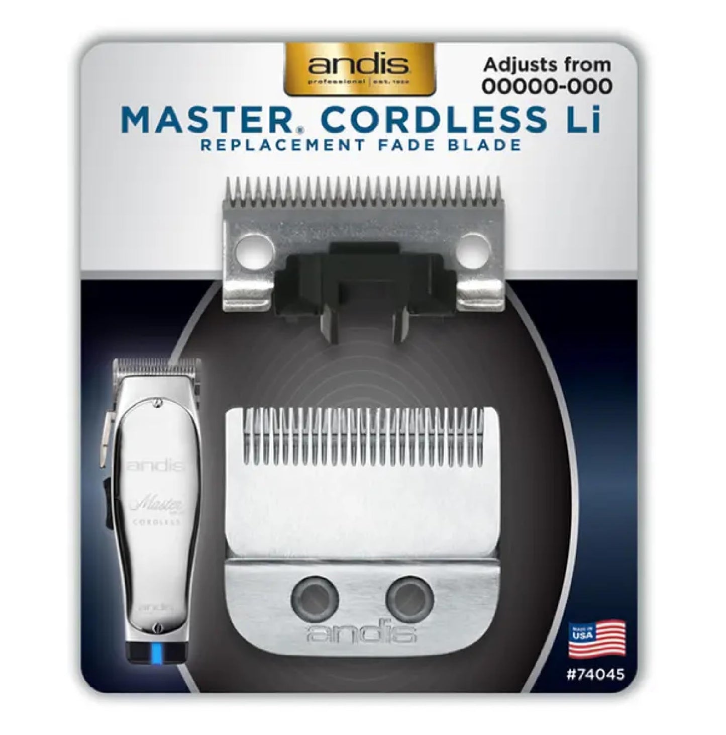 Lavender Andis Master Cordless Li Replacement Fade Blade – Carbon Steel Clipper Blade, Size 00000 to 000, Ultra Close Fade Performance