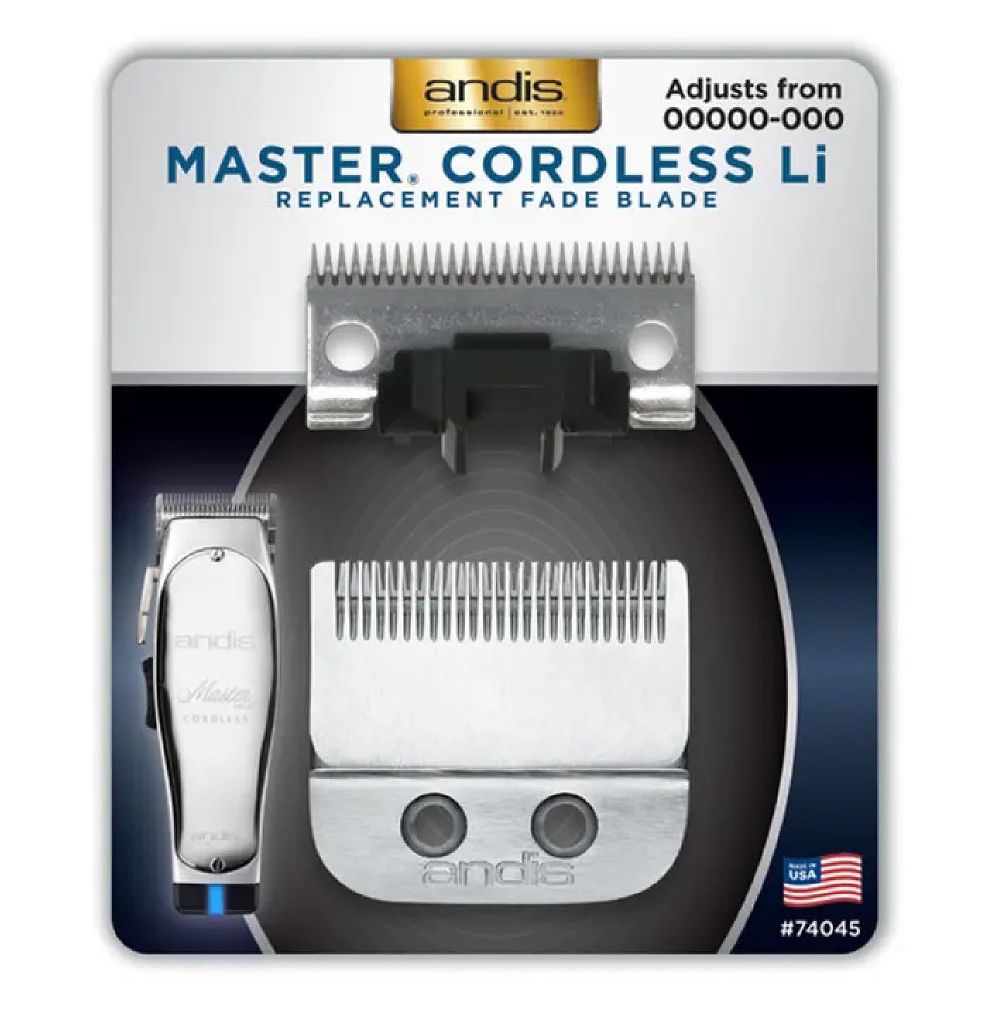 Lavender Andis Master Cordless Li Replacement Fade Blade – Carbon Steel Clipper Blade, Size 00000 to 000, Ultra Close Fade Performance