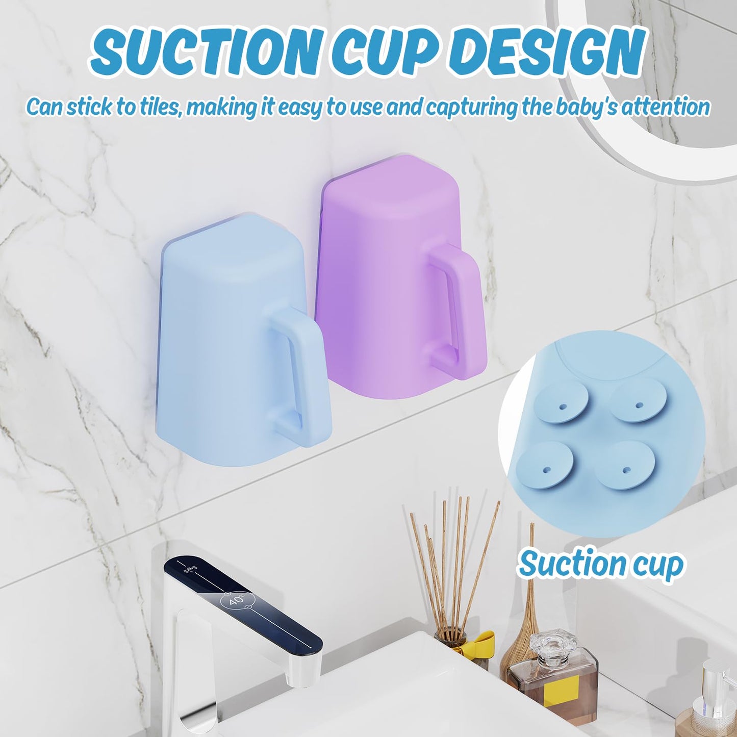 Light Gray Silicone Portable Hair Wash Station for Kids, Hair Washing Basin with Rinse Cup for Children, Toddlers and Teens on Bathtub or Sink, Tear-Free Shampoo Bowl for Children (Blue)