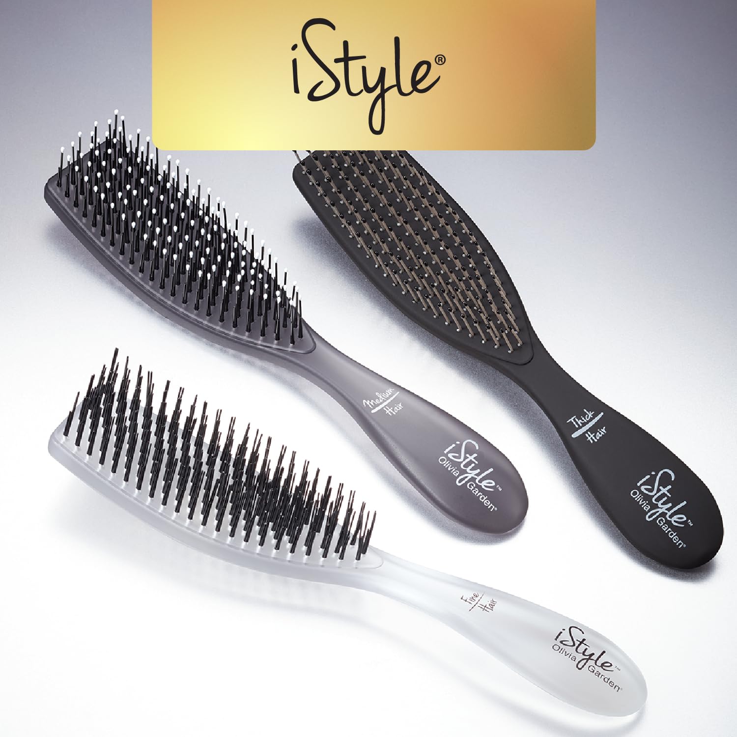 White Smoke Olivia Garden iStyle Hair Brush (Fine)