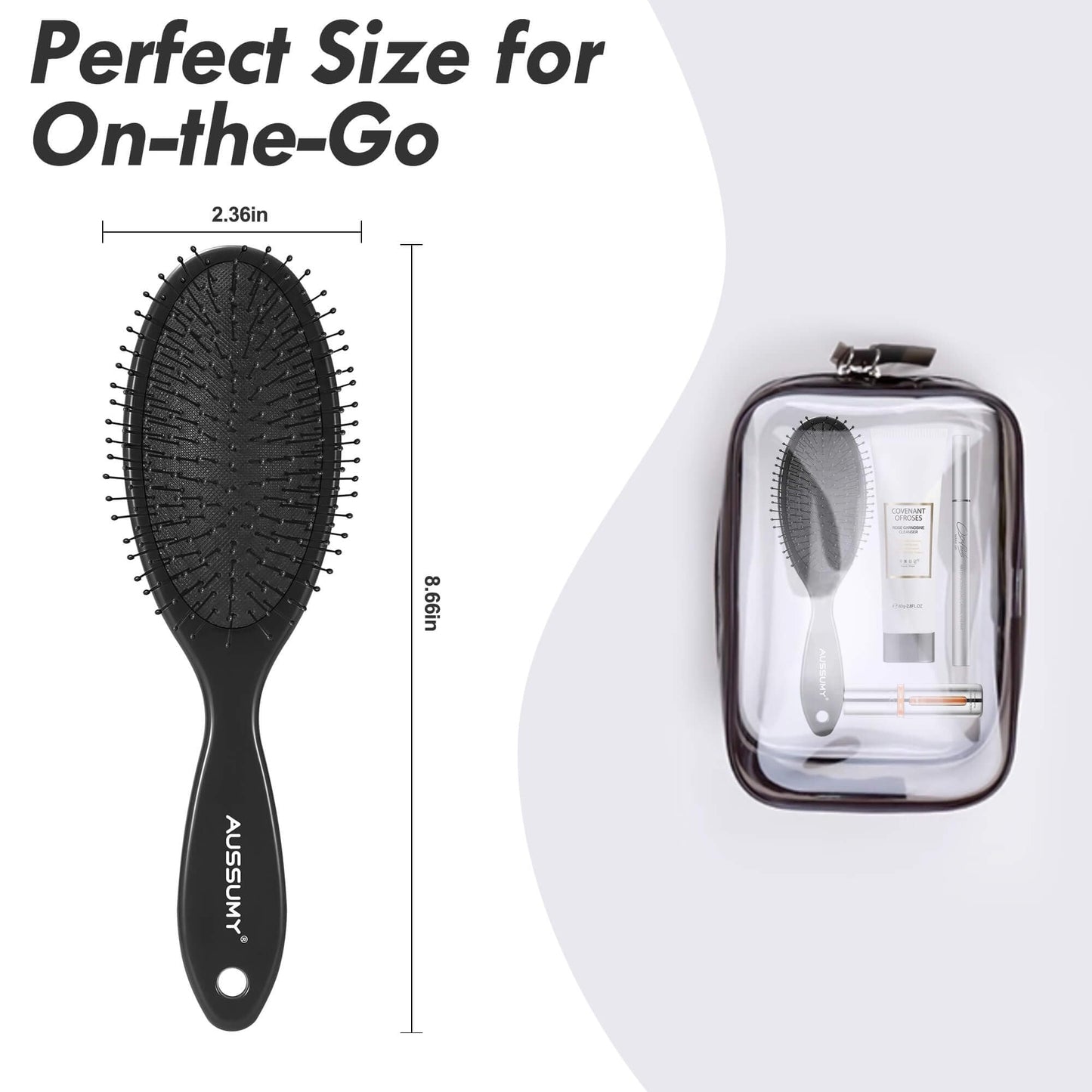 White Smoke Aussumy 4 Pack Detangling Hair Brush - Air Cushion Detangler Hairbrush with Ultra Soft Bristles for Effortless Tangle Removal For Wet Dry Damaged Curly Fragile Hair for Women Men Boys Girls Adult Kids