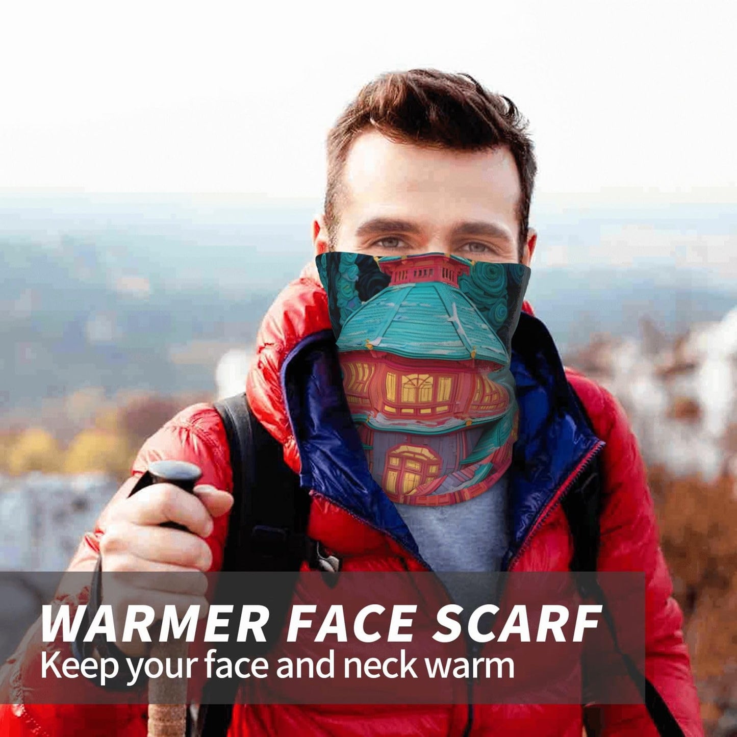 White Smoke JZMTY Neck Warmer for Winter Fashion Unique Enchanted Alcove Print Windproof Scarf to Keep Warm Soft and Comfort