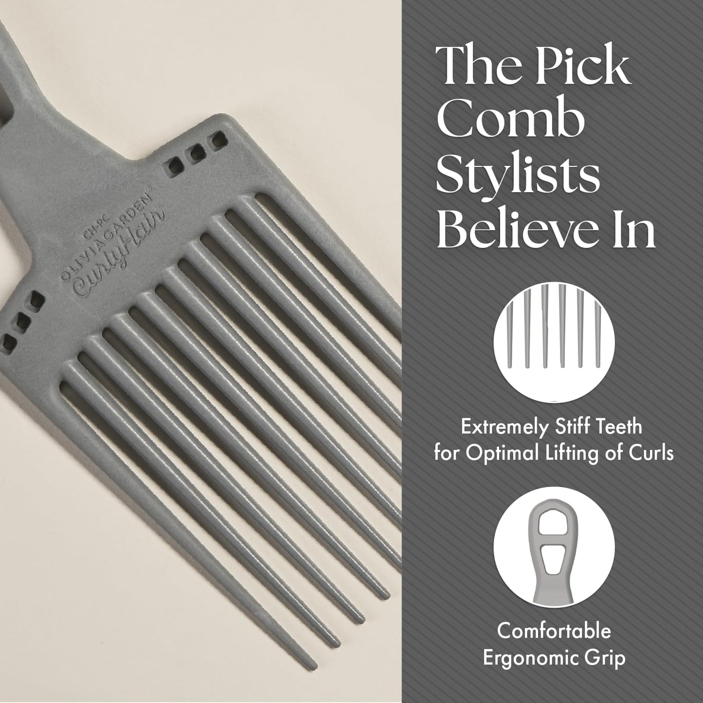Dim Gray Olivia Garden CurlyHair Brush for Wet or Dry Hair - Curly Hair Brush for Detangling, Product Layering, Curl Encouragement, Scalp Care - 4-Piece Box Set (CH-DB, CH-SB, CH-WB, CH-PC)