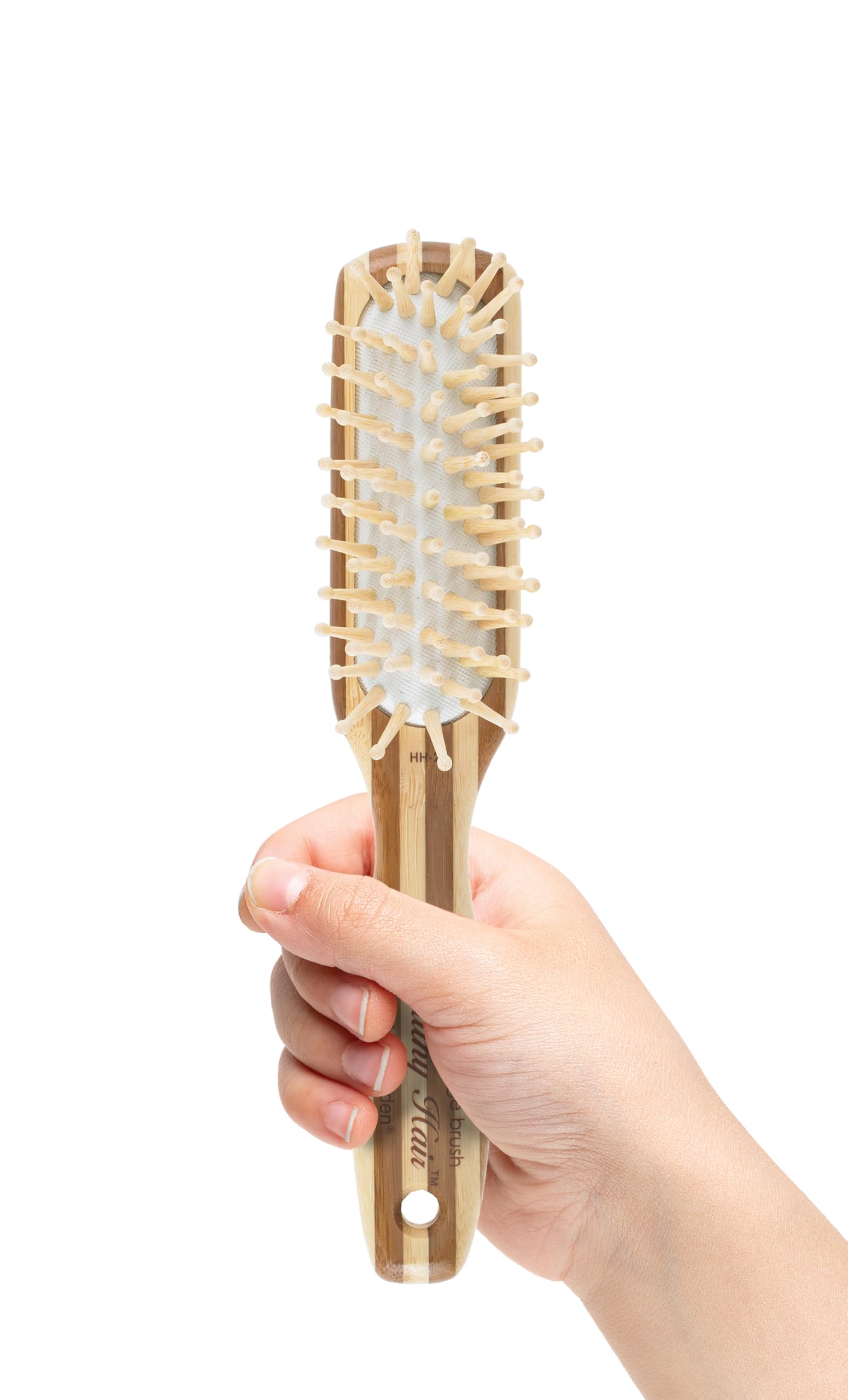 White Smoke Olivia Garden Healthy Hair Eco-Friendly Bamboo Ionic Massage Hair Brush HH-2 (Paddle Narrow)