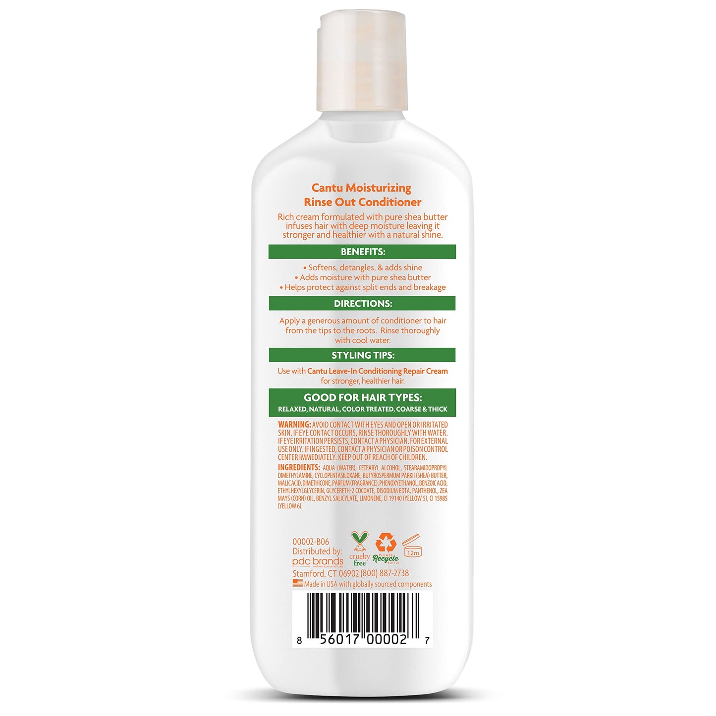 White Smoke Cantu Moisturizing Rinse Out Conditioner with Shea Butter, 13.5 fl oz
