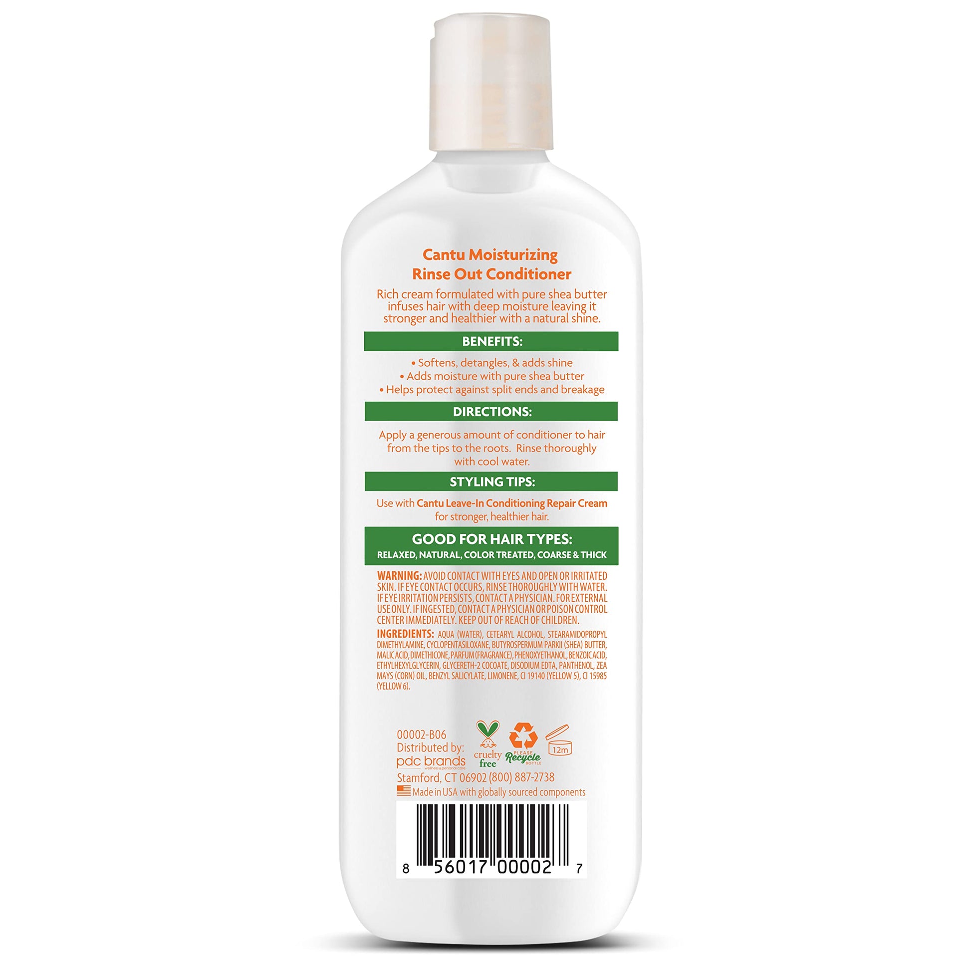 White Smoke Cantu Moisturizing Rinse Out Conditioner with Shea Butter, 13.5 fl oz