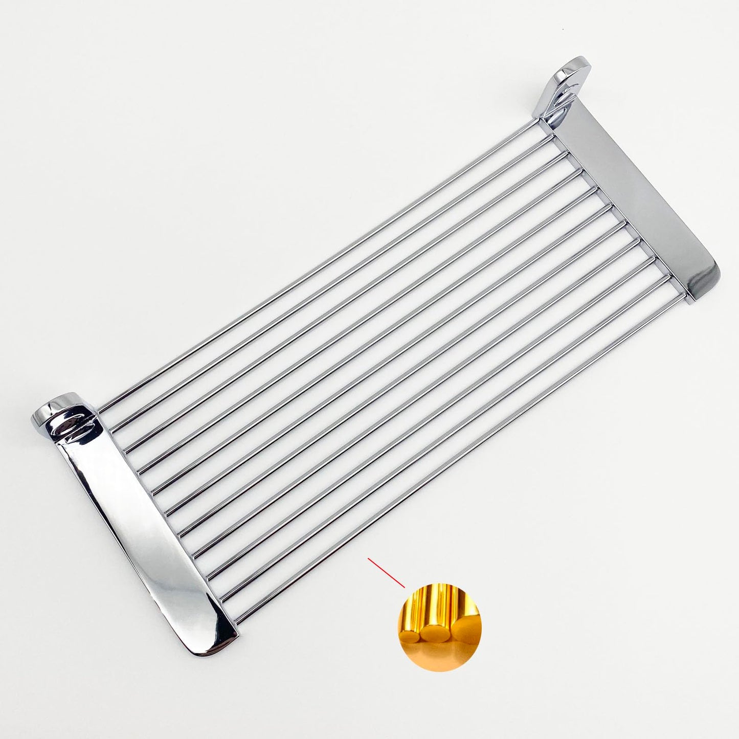 Lavender BACOMOLOR Classic Chrome Shower Shelf 10.6-inch, Polished Chrome Brass Material, Floating Bathroom kitchen Toilet Over Sink Shampoo Cosmetics Liquid Soap Wipes Holder
