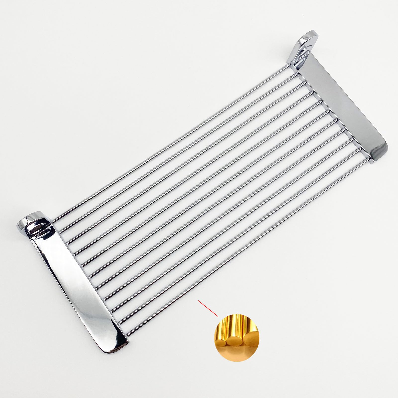 Lavender BACOMOLOR Classic Chrome Shower Shelf 10.6-inch, Polished Chrome Brass Material, Floating Bathroom kitchen Toilet Over Sink Shampoo Cosmetics Liquid Soap Wipes Holder