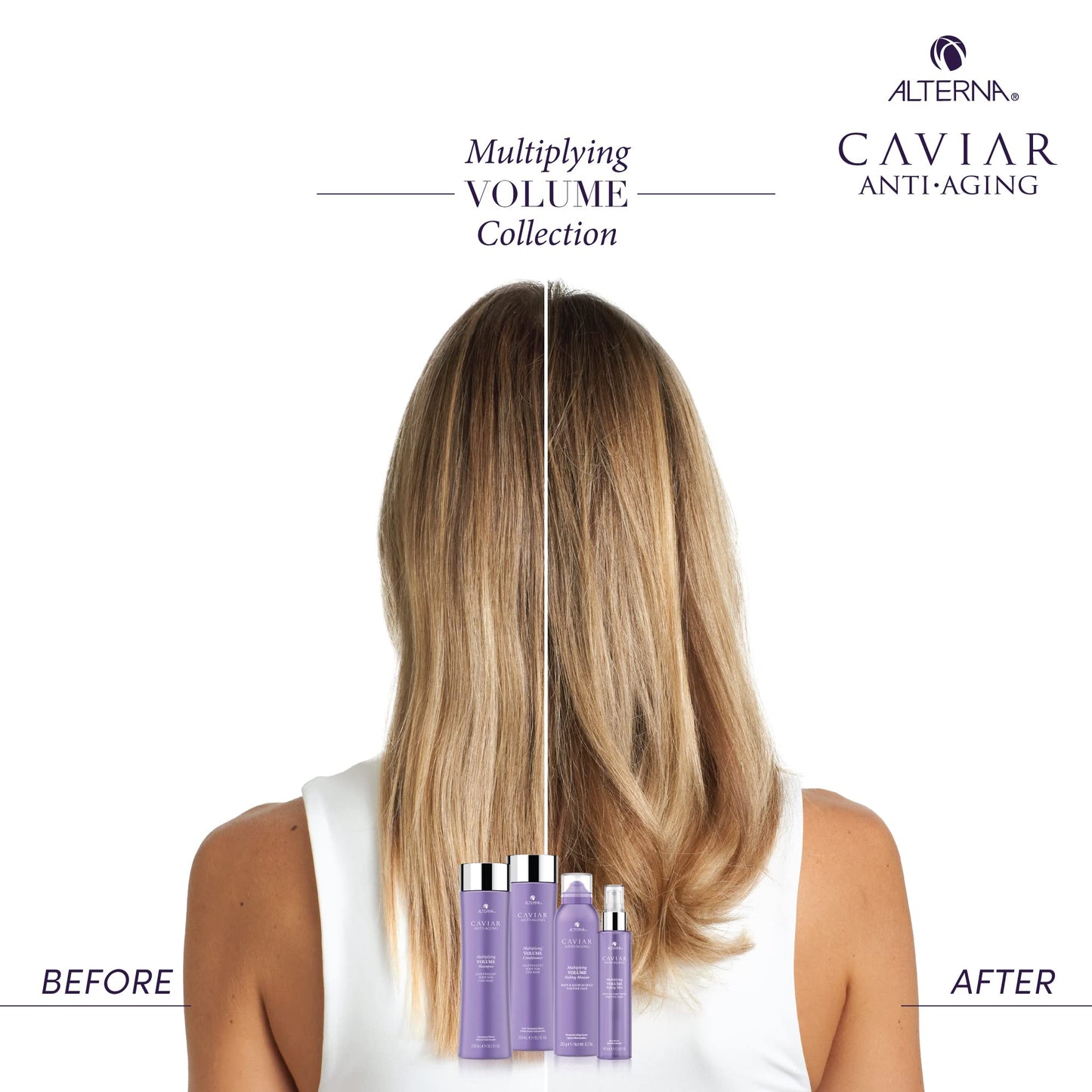 White Smoke Alterna Haircare CAVIAR Anti-Aging Multiplying Volume Conditioner 8.5Fl Oz | For Fine, Limp or Thin Hair | Create Instant Volume and Thickness | Sulfate Free